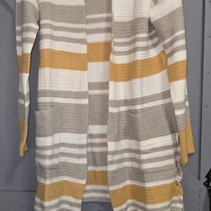 Mystree Multicolor Striped Cardigan